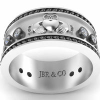 Intertwined Claddagh Style Sterling Silver Women’s Band - JBR Jeweler