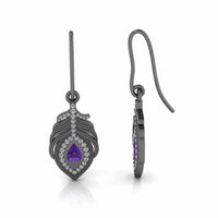 Jasmine Peacock Pitch Palm Drop Earrings In Sterling Silver - JBR Jeweler