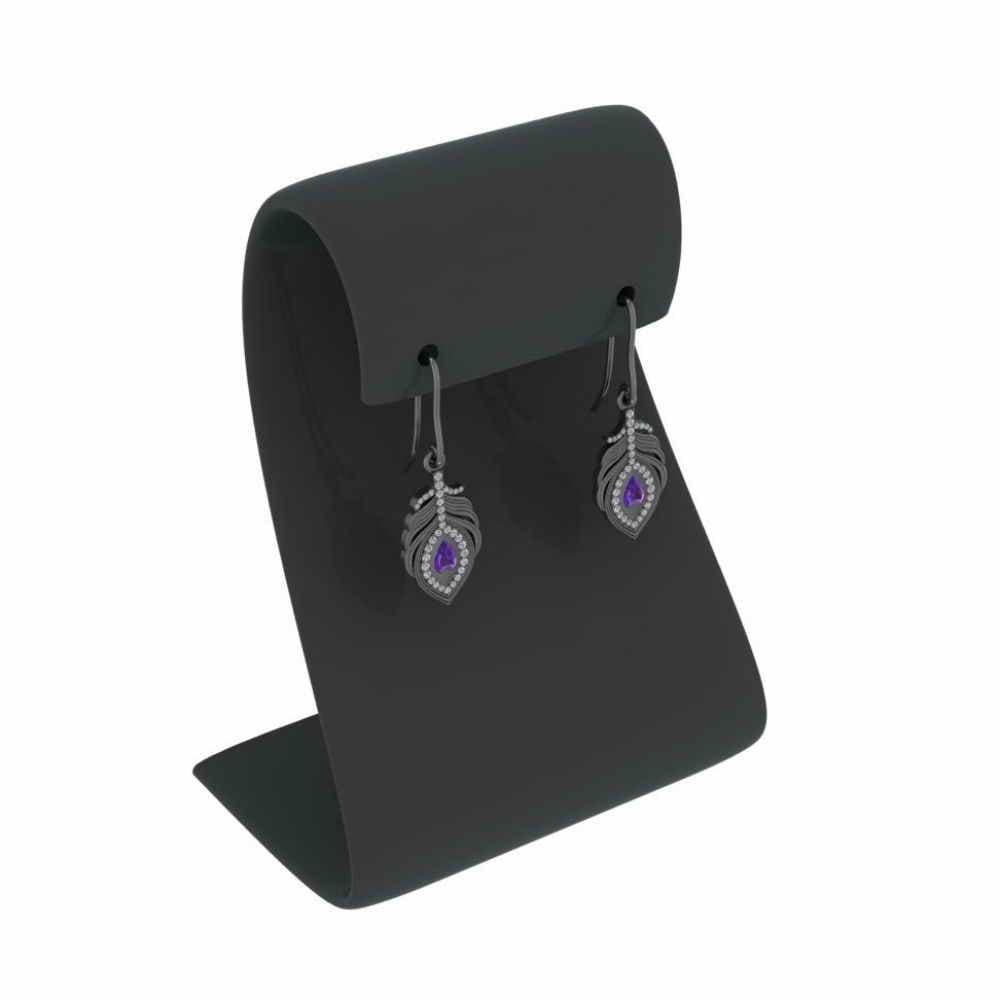 Jasmine Peacock Pitch Palm Drop Earrings In Sterling Silver - JBR Jeweler