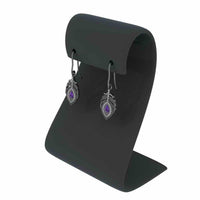 Jasmine Peacock Pitch Palm Drop Earrings In Sterling Silver - JBR Jeweler