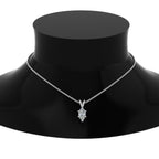JBR 1Ct Marquise Solitaire Diamond Sterling Silver Pendant - JBR Jeweler