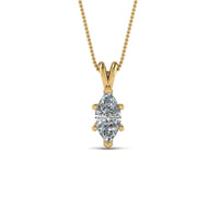 JBR 1Ct Marquise Solitaire Diamond Sterling Silver Pendant - JBR Jeweler