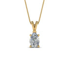 JBR 1Ct Pear Solitaire Diamond Sterling Silver Pendant - JBR Jeweler