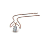 JBR 1Ct Pear Solitaire Diamond Sterling Silver Pendant - JBR Jeweler