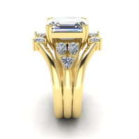 JBR 3PC Emerald Cut Sterling Silver Ring Set - JBR Jeweler