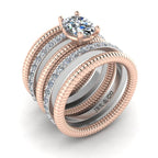 JBR 5PC Oval Cut Sterling Silver Ring Bridal Set - JBR Jeweler