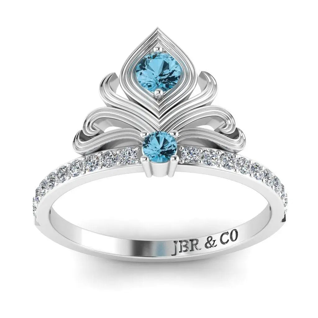 JBR Aladdin Flower Design Round Cut Cocktail Sterling Silver Ring - JBR Jeweler