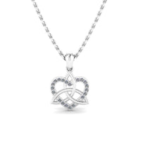 JBR Amore Intertwined Heart Sterling Silver Necklace - JBR Jeweler