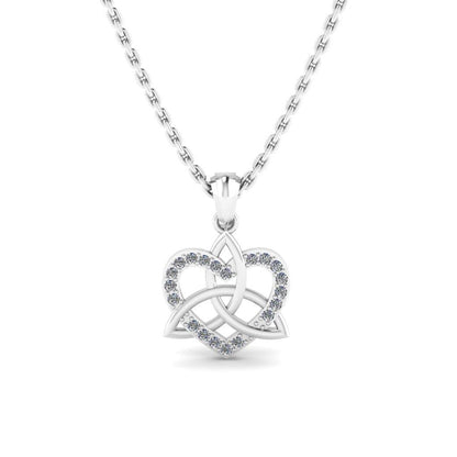 JBR Amore Intertwined Heart Sterling Silver Necklace - JBR Jeweler