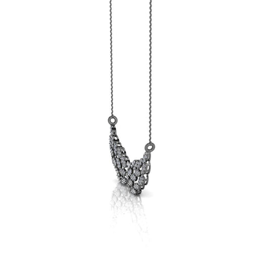 JBR Angle Wing Design Sterling Silver Necklace - JBR Jeweler