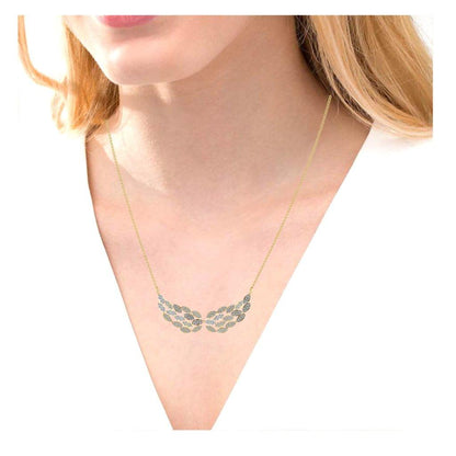 JBR Angle Wing Design Sterling Silver Necklace - JBR Jeweler