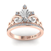 JBR Ariel Style Tiara Round Cut Sterling Silver Ring - JBR Jeweler