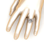 JBR Ariel Style Tiara Round Cut Sterling Silver Ring - JBR Jeweler