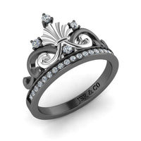 JBR Ariel Style Tiara Round Cut Sterling Silver Ring - JBR Jeweler