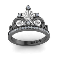 JBR Ariel Style Tiara Round Cut Sterling Silver Ring - JBR Jeweler