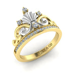 JBR Ariel Style Tiara Round Cut Sterling Silver Ring - JBR Jeweler