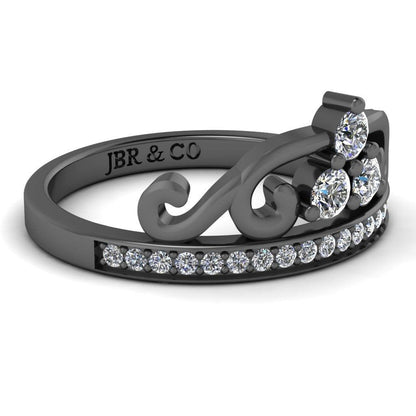 JBR Arrow Style Tiara Sterling Silver Ring - JBR Jeweler