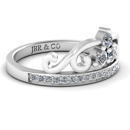 JBR Arrow Style Tiara Sterling Silver Ring - JBR Jeweler