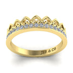 JBR Be Your Queen Crown Shape Round Cut Sterling Silver Ring - JBR Jeweler