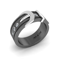 JBR Belt Buckle Style Sterling Silver Band - JBR Jeweler