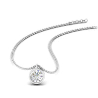 JBR Bezel Set Round Cut Diamond Sterling Silver Pendant - JBR Jeweler