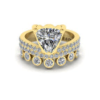 JBR Bezel Set Trillian Cut Sterling Silver Ring - JBR Jeweler