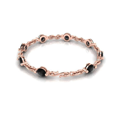 JBR Black Simulants Diamond Chain Link Bracelet - JBR Jeweler