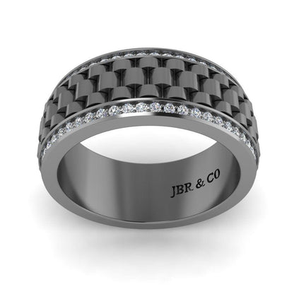 JBR Bold Style Sterling Silver Men’s Wedding Band - JBR Jeweler