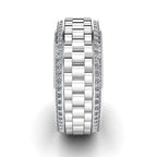 JBR Bold Style Sterling Silver Men’s Wedding Band - JBR Jeweler