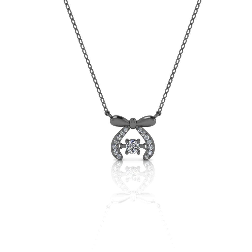 JBR Butterfly HeartBeat Diamond Sterling Silver Necklace - JBR Jeweler