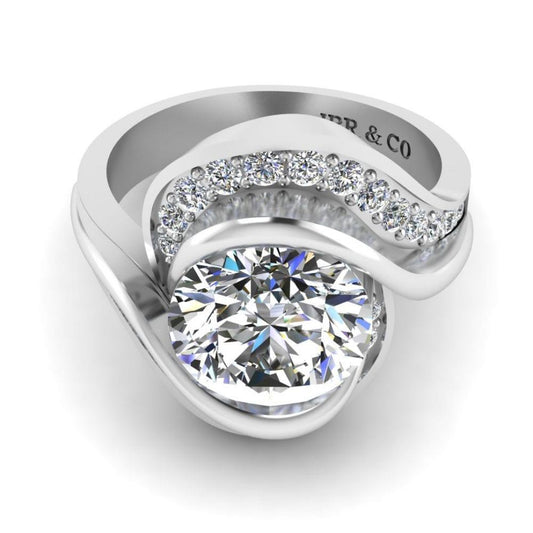 JBR Bypass Round Cut S925 Ring - JBR Jeweler