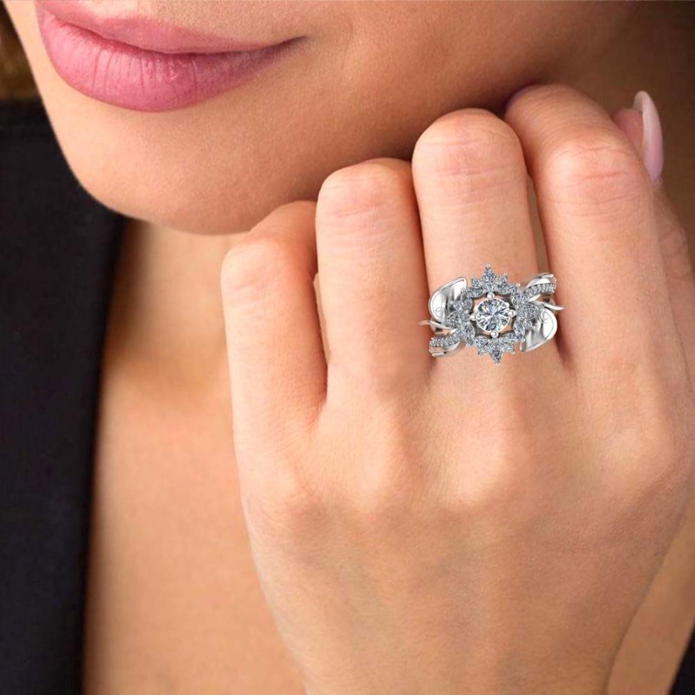 JBR Calla Lily S925 Engagement Ring - JBR Jeweler