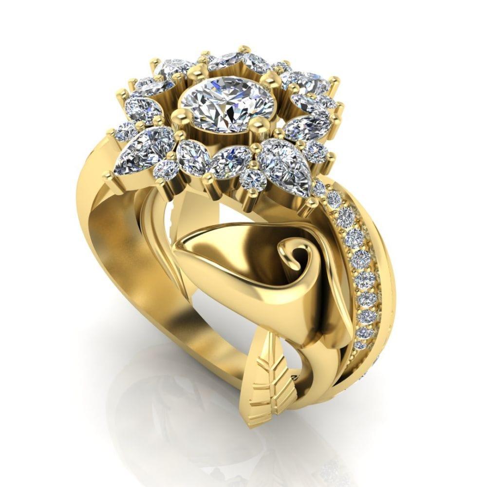JBR Calla Lily S925 Engagement Ring - JBR Jeweler