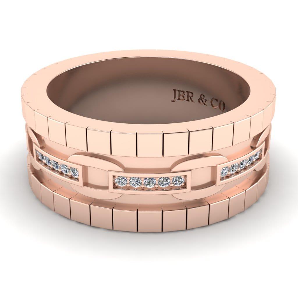 JBR Chain link Sterling Silver Wedding Band - JBR Jeweler