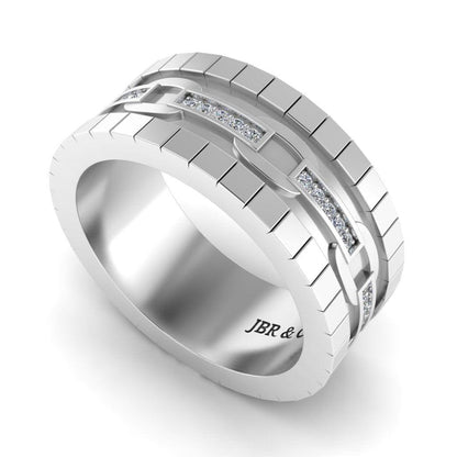 JBR Chain link Sterling Silver Wedding Band - JBR Jeweler