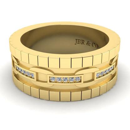 JBR Chain link Sterling Silver Wedding Band - JBR Jeweler