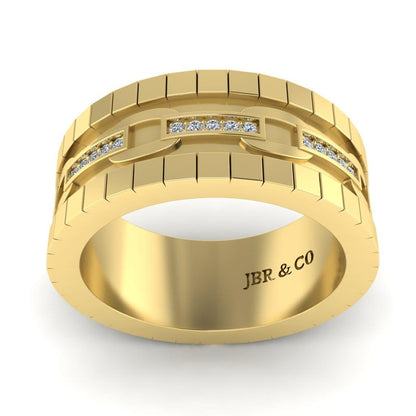 JBR Chain link Sterling Silver Wedding Band - JBR Jeweler