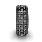 JBR Checkered Board Pattern Men's Eternity Wedding Band - JBR Jeweler