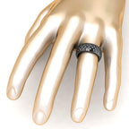 JBR Checkered Board Pattern Men's Eternity Wedding Band - JBR Jeweler