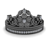 JBR Cinderella Crown Sterling Silver Bridal Ring Set - JBR Jeweler