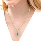 JBR Cinderella Dream Round Cut Diamond Sterling Silver Necklace - JBR Jeweler