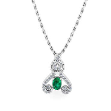 JBR Cinderella Dream Round Cut Diamond Sterling Silver Necklace - JBR Jeweler