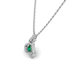 JBR Cinderella Dream Round Cut Diamond Sterling Silver Necklace - JBR Jeweler