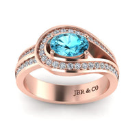 JBR Classic Aquamarine Sterling Silver Ring - JBR Jeweler