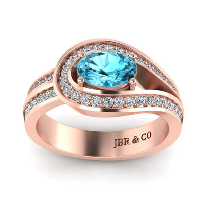 JBR Classic Aquamarine Sterling Silver Ring - JBR Jeweler