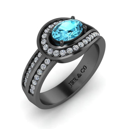 JBR Classic Aquamarine Sterling Silver Ring - JBR Jeweler