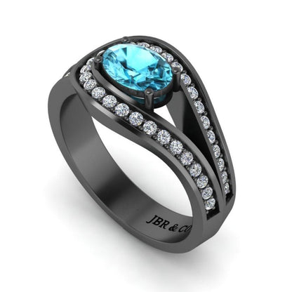 JBR Classic Aquamarine Sterling Silver Ring - JBR Jeweler