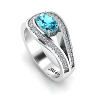 JBR Classic Aquamarine Sterling Silver Ring - JBR Jeweler