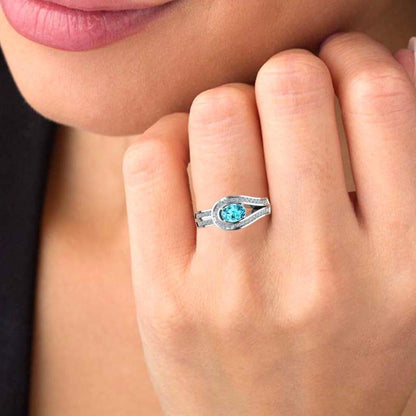 JBR Classic Aquamarine Sterling Silver Ring - JBR Jeweler