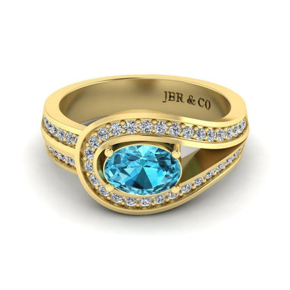 JBR Classic Aquamarine Sterling Silver Ring - JBR Jeweler